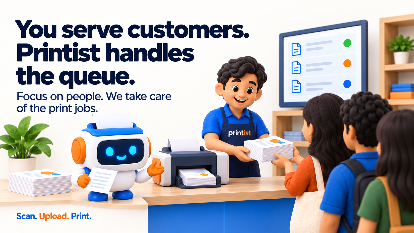 Helps your shop stay ahead of a busy queue