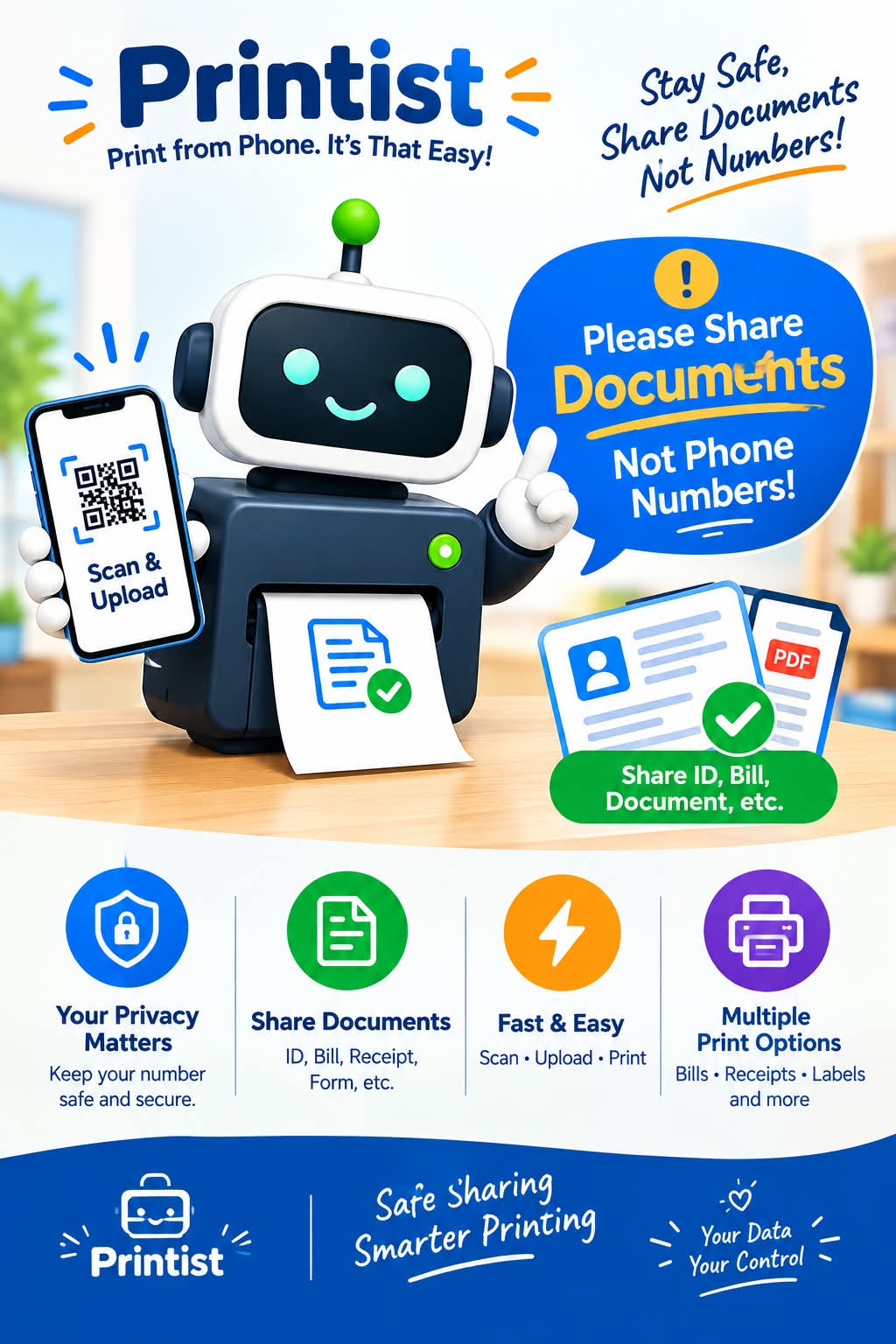 Share files, not your number