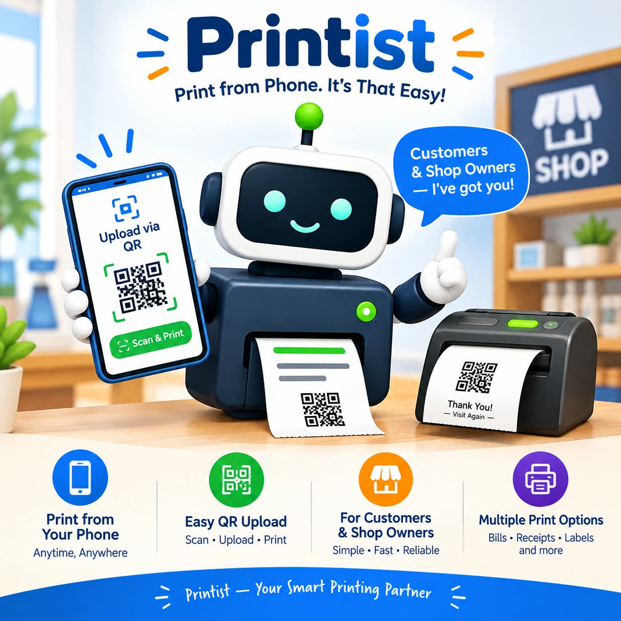 Print shop owner using Printist
